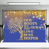 Aperturee - Aperturee Roots Run Deep Glitter Bokeh Family Reunion Backdrop